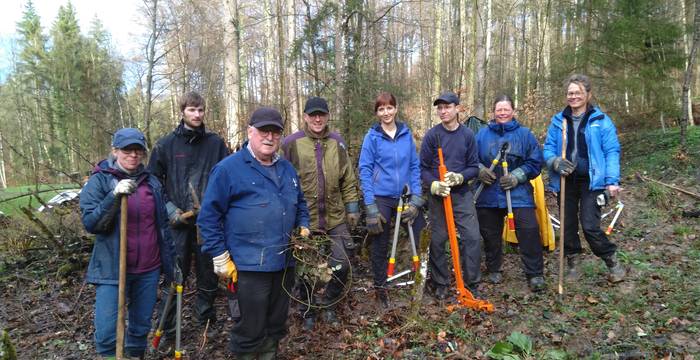 Gruppenbild beim Einsatz in Zeiningen